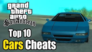 GTA San Andreas PC  Top 10 Car Cheats [upl. by Ahseiyn]