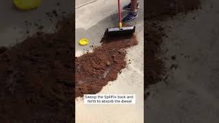 How to clean a diesel spill from concrete  SpillFix [upl. by Eirollam993]