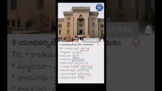 New Vice Chancellors of Different Universities in Telangana2024Octcurrentaffairsnewseducation [upl. by Nytsirk]