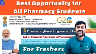 Best Opportunity for All Pharmacy Students  Internship Training in Pharmacovigilance Indian IPC [upl. by Noj584]