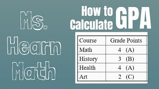 Statistics Chapter Calculate Grade Point Average GPA [upl. by Tongue]