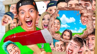 TRAPPED in 100 YouTuber Layers [upl. by Eeniffar]