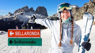 Sellaronda in Dolomiti Superski Die schönste Skirunde der Alpen [upl. by Nosmirc943]