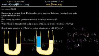 fph111  Naczynie w kształcie U  zadanie z fizyki  filomaorg [upl. by Berlinda103]