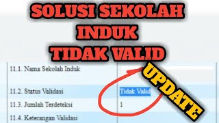 Solusi Status Validasi Sekolah Induk Tidak Valid  Sekolah Induk Invalid di Info GTK [upl. by Acinorej368]