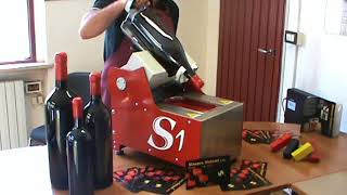 Sincera1 Wax bottle machine by Sincera Sistemi for wine beer liquor spirits [upl. by Olnee994]