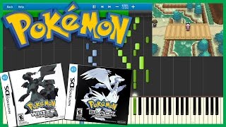 Unova Route 10  Pokemon Black and White  Piano Tutorial Synthesia♫ １０番道路 ポケットモンスター ブラック  ホワイト [upl. by Ysabel]