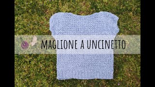 Come fare un Maglione allUncinetto facile e comodo  Schema  Tutorial Uncinetto [upl. by Abbub370]