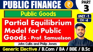 Partial Equilibrium model for Public Goods by Samuelson  Public Finance GE  Bcom BA Sem 4 amp 6 [upl. by Laird933]