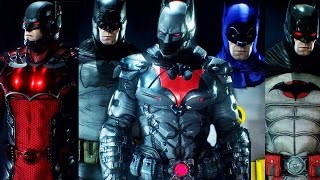 Batman Arkham Knight  ALL BAT SUITS  DLC UNLOCKED  Batman Beyond FULL [upl. by Paff]