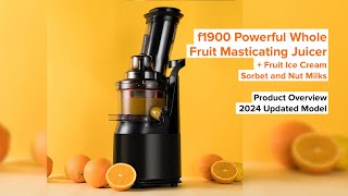 Fridja f1900 Whole Fruit Masticating Juicer Product Overview  How To Assemble  Best Juicer 2024 [upl. by Nayab]