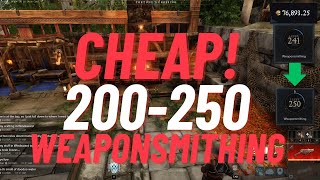 New World  CHEAP 200250 Weaponsmithing [upl. by Brodench]