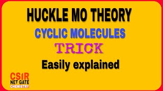 Super Trick Huckle MO theory for cyclic Compounds delocalization energy cyclobutadiene ampbenzene [upl. by Esir]