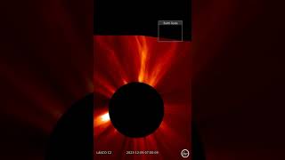 A big CME off the N polar region  91223 [upl. by Gilleod]