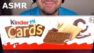 ASMR KINDER CHOCOLATE CARDS MUKBANG EATING SOUNDS EATING SHOW [upl. by Anayaran291]