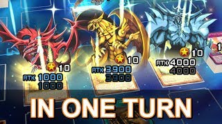 YuGiOh Duel Links Summoning 3 Egyptian Gods in one turn [upl. by Koeppel534]