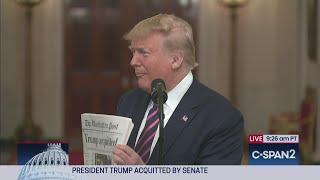 President Trump Statement on Senate Acquittal [upl. by Heisser]