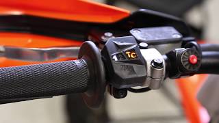 KTM Launch Control Traction Control and Map Switch Explained  Cycle News [upl. by Enilaf]