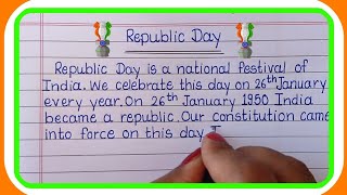 Republic Day Essay in English26 january EssayWritingEssay on Republic DayLearn [upl. by Erbma71]