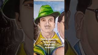 Indian freedom fighters drawing Gandhiji painting Netaji painting kajinajrul painting [upl. by Dnaloy]