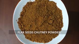 Flax Seeds Chutney Powder   manipal kitchen Agase Beejada Chutney Powder [upl. by Anewor]