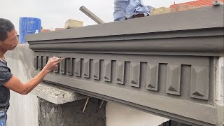 Amazing Techniques Construction Rendering Sand amp Cement On The Concrete  House Decoration [upl. by Adhern]