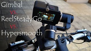 GoPro HERO 10 Gimbal vs ReelSteadyGo vs Hypersmooth [upl. by Flavius]