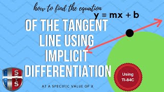 How to use implicit differentiation to find an equation of the tangent line [upl. by Eylatan]