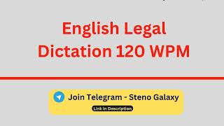 🔴 English Legal 120 WPM Dictation  highcourtdictation districtcourtdictation [upl. by Clemens]