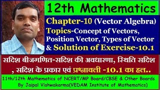 12th NCERT Maths Chapter10 Vector AlgebraConcept amp Types Solution of Exercise101 [upl. by Hildegard]