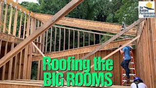 Framing a Big Roof with IJoist Rafters [upl. by Atinej]