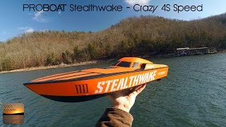 4S speed runs with the ProBoat Stealthwake [upl. by Nosyaj]