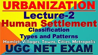 Lecture 2 Urbanization and Human Settlement for UGC NET Examination June 2020 [upl. by Harp]