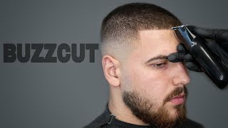 BUZZCUT TUTORIAL  FADE MIT NUR EINEN CLIPPER GUARD   CERKIN BARBER [upl. by Vincelette]