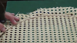 How to Replace Prewoven Chair Caning [upl. by Yesmar]