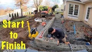 How to build raised paver patio  Techo Bloc [upl. by Stafani]