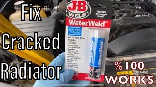 How to Fix a Cracked Radiator Plastic  JB Water weld [upl. by Lach]