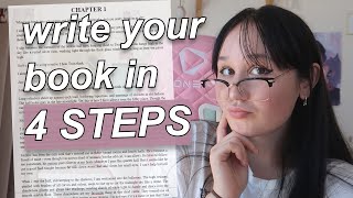 HOW TO WRITE A BOOK START TO FINISH 📖 my FOOLPROOF 4 step novel process [upl. by Allin]