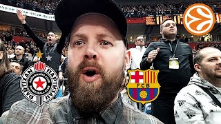 Basketballs CRAZIEST Fans Serbias Partizan Belgrade GROBARI vs Barcelona I Serbian Ultras Reaction [upl. by Noyad646]