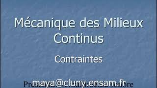 MMC Chapitre 4 Contraintes [upl. by Tebasile]