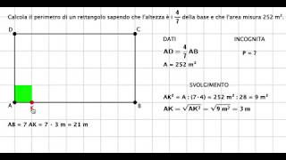 Dallarea al perimetro di un rettangolo [upl. by Krystyna]