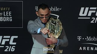 UFC 216 Tony Ferguson PostFight Press Conference  MMA Fighting [upl. by Aerdnuahs582]