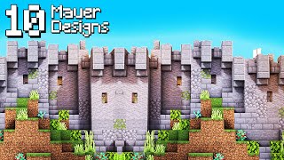 10 Mauern in Minecraft 🔟 Minecraft Mauer bauen deutsch [upl. by Lossa313]