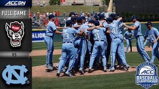 NC State vs North Carolina Baseball Championship Title Game  ACC Full Game 2022 [upl. by Dyche]