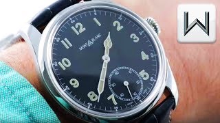 Montblanc 1858 Manual Small Seconds Limited Edition 113860 Luxury Watch Review [upl. by Arretal]