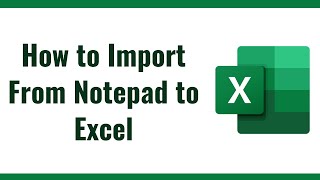 How to Import From Notepad to Excel  MS Excel Tips [upl. by Etteuqal67]