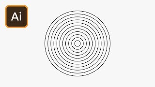 Concentric Circles in Illustrator  2 Minute Tutorial [upl. by Salokkin]