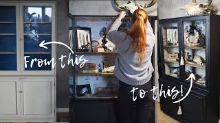 Creating a cabinet of curiosities  thriftflip bookcase [upl. by Dunning532]