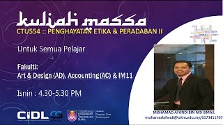 KULIAH MASSA CTU554 MINGGU 13 TOPIK 10 ISNIN 430 PM FAKULTI AC AD amp IM11 [upl. by Myranda]