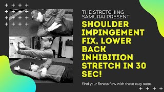 Shoulder Impingement Fix in 30 sec with the Paravertebral Inhibition Stretch [upl. by Yrahcaz]